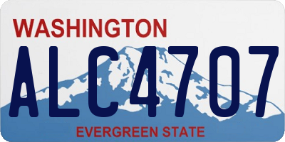 WA license plate ALC4707
