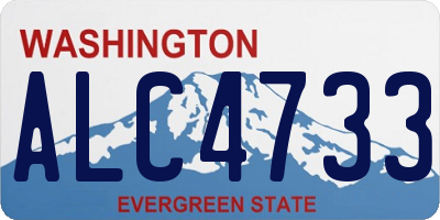WA license plate ALC4733