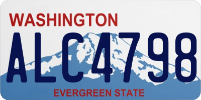 WA license plate ALC4798