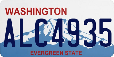 WA license plate ALC4935