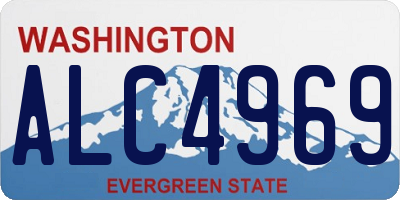 WA license plate ALC4969
