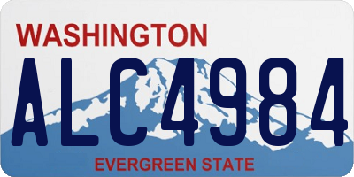 WA license plate ALC4984