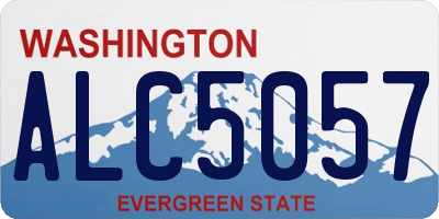 WA license plate ALC5057
