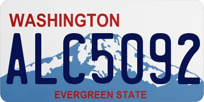 WA license plate ALC5092