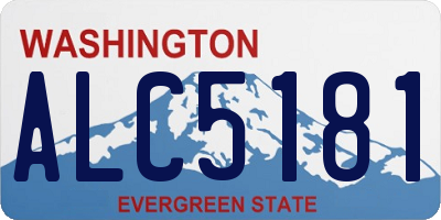 WA license plate ALC5181