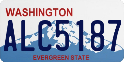 WA license plate ALC5187