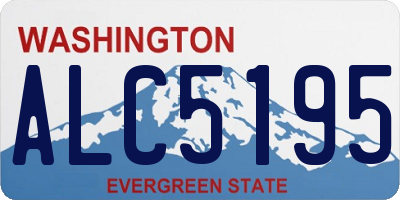 WA license plate ALC5195