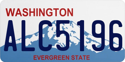 WA license plate ALC5196