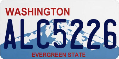 WA license plate ALC5226