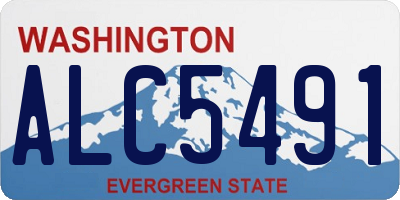 WA license plate ALC5491