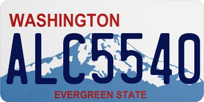 WA license plate ALC5540