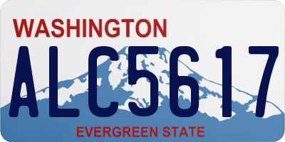 WA license plate ALC5617
