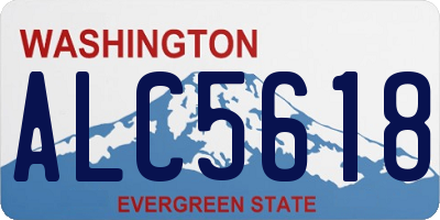 WA license plate ALC5618