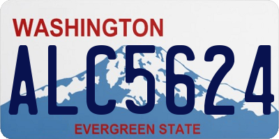 WA license plate ALC5624