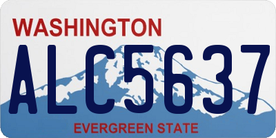 WA license plate ALC5637