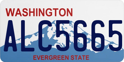 WA license plate ALC5665