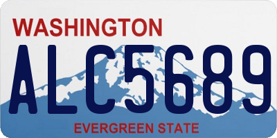 WA license plate ALC5689