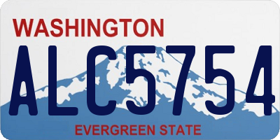 WA license plate ALC5754