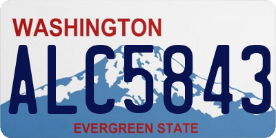 WA license plate ALC5843