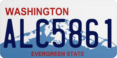 WA license plate ALC5861