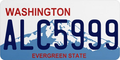 WA license plate ALC5999
