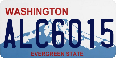 WA license plate ALC6015