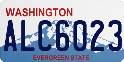 WA license plate ALC6023