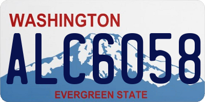 WA license plate ALC6058