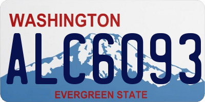 WA license plate ALC6093