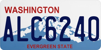 WA license plate ALC6240