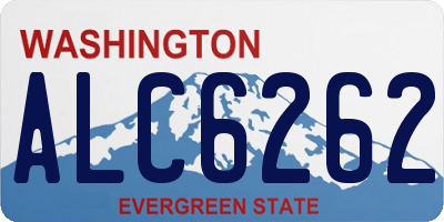 WA license plate ALC6262