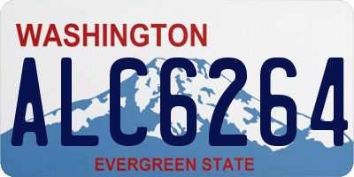 WA license plate ALC6264