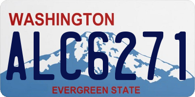 WA license plate ALC6271