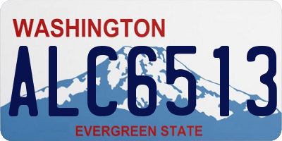 WA license plate ALC6513