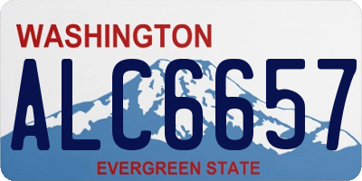 WA license plate ALC6657