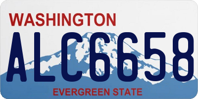 WA license plate ALC6658
