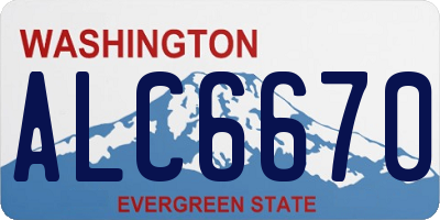 WA license plate ALC6670