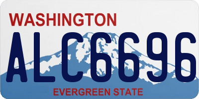 WA license plate ALC6696