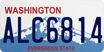 WA license plate ALC6814