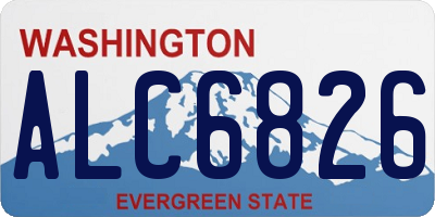 WA license plate ALC6826