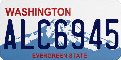 WA license plate ALC6945