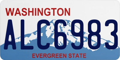 WA license plate ALC6983