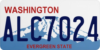 WA license plate ALC7024