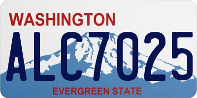 WA license plate ALC7025