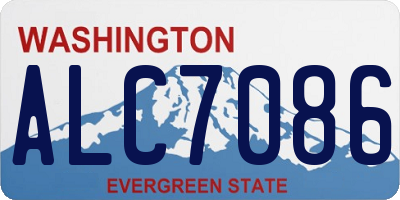WA license plate ALC7086