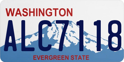 WA license plate ALC7118
