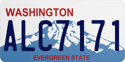 WA license plate ALC7171