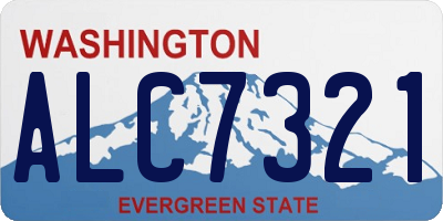 WA license plate ALC7321