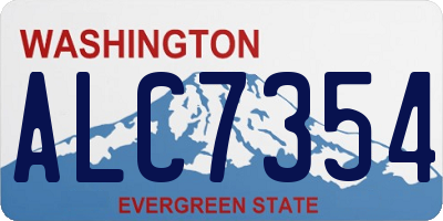 WA license plate ALC7354