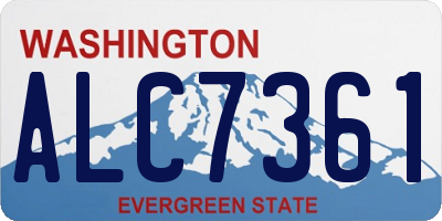 WA license plate ALC7361